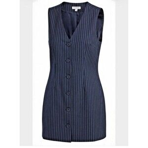 Steve Madden Pinstripe Dress Womens M Business Suit Fashion